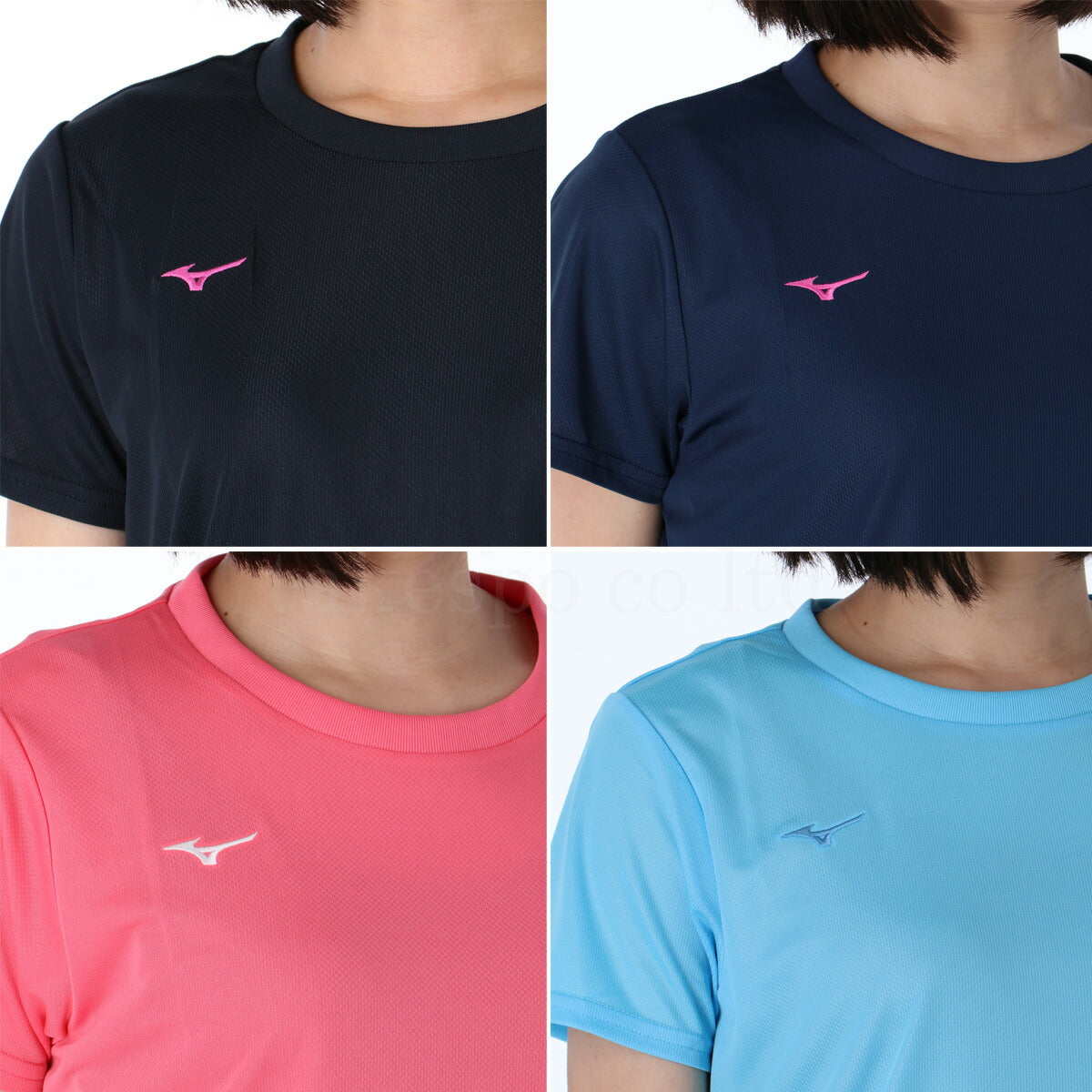 ミズノ Tシャツ レディース ナビドライ ブラック ネイビー ホワイト ピンク ブルー 32MAC390