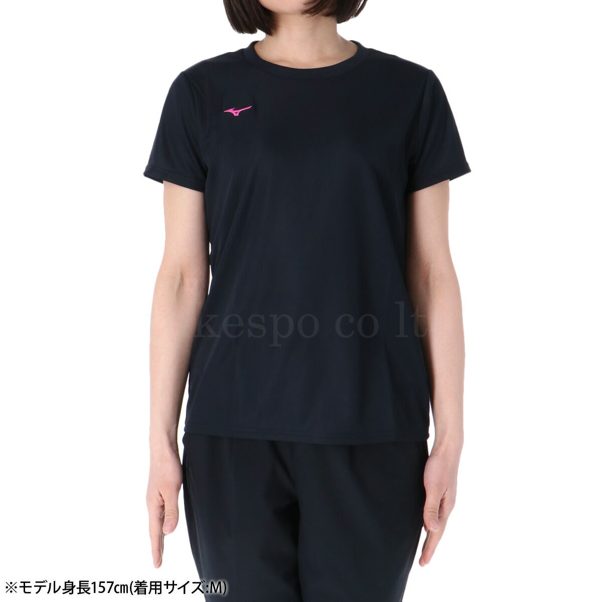 ミズノ Tシャツ レディース ナビドライ ブラック ネイビー ホワイト ピンク ブルー 32MAC390