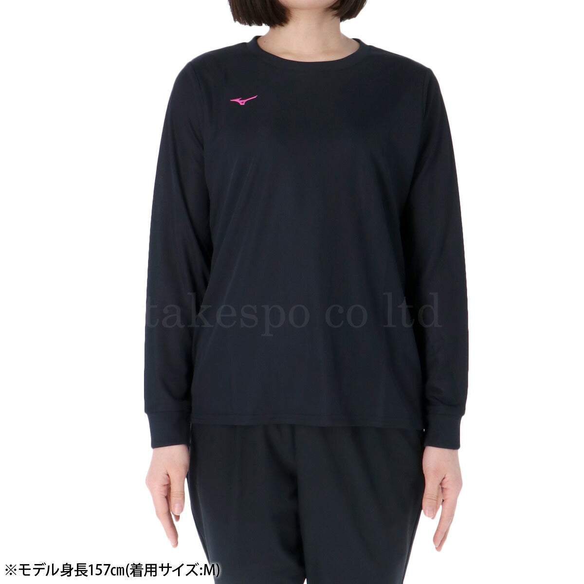 ロンT 長袖Tシャツ レディース ブランド ミズノ スポーツ Tシャツ ロンティー ロングTシャツ 長袖 Mizuno ナビドライ ドライ 吸汗速乾 UVカット 32MAC395 ブラック ホワイト ネイビー SALE セール かわいい