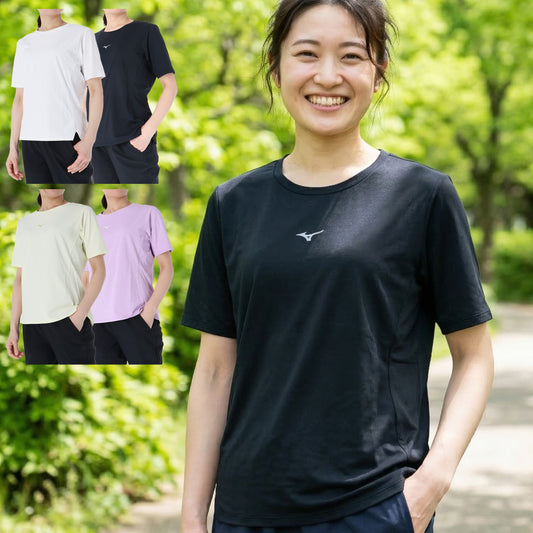 ミズノ Tシャツ レディース ソフトドライTシャツ ホワイト ブラック イエロー パープル 32MAD300