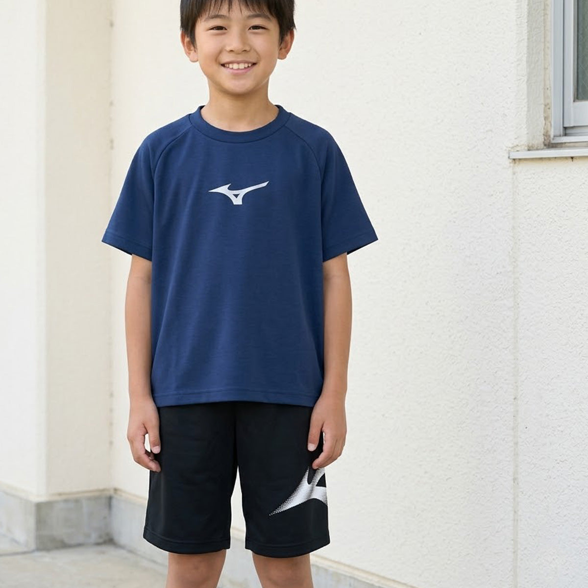 ミズノ Tシャツ ハーフパンツ 上下 ジュニア ガチ GACHI ネイビー ブルー グリーン 32MAD425