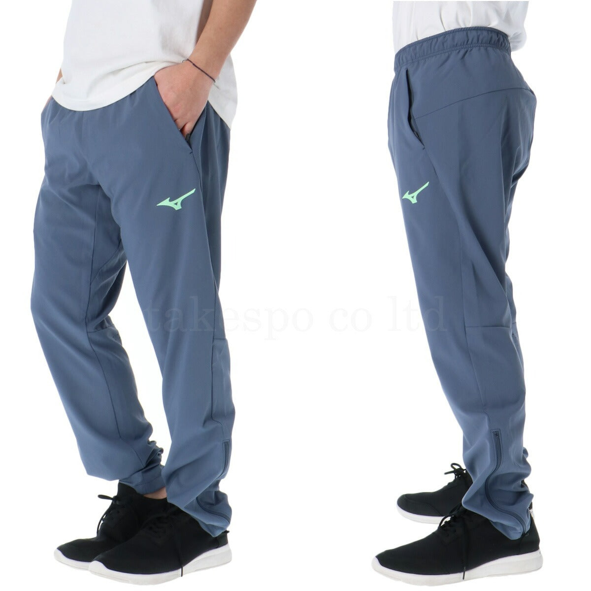 ミズノ 薄手 ジャージ 上下 メンズ セットアップ ストレッチ フード付き フーディ ストレッチクロス ブランド Mizuno 32MCC002 ネイビー グリーン クロス 3ds SALE セール 上下セット 大きいサイズ 有