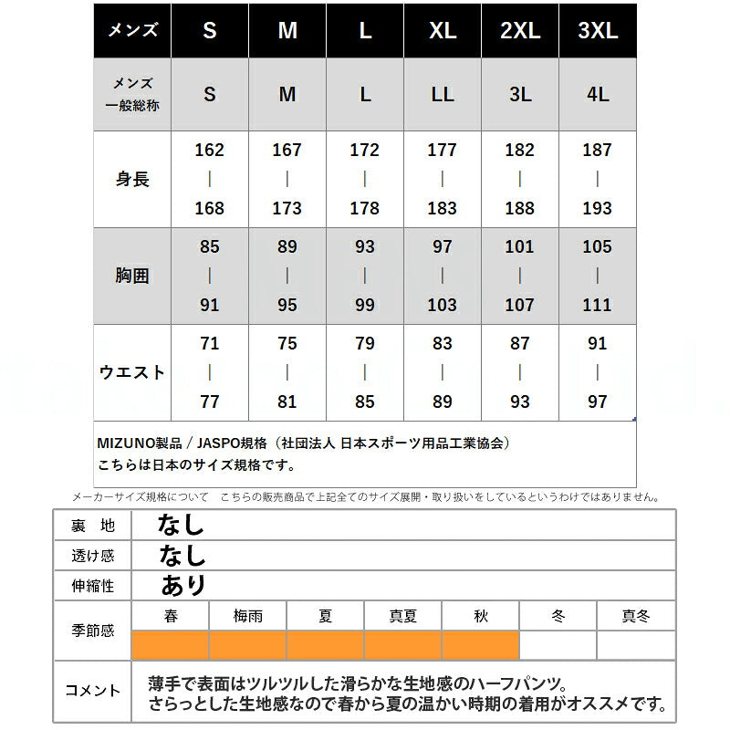 ミズノ メンズ ハーフパンツ ナビドライ Mizuno アパレル 下 32MDC190