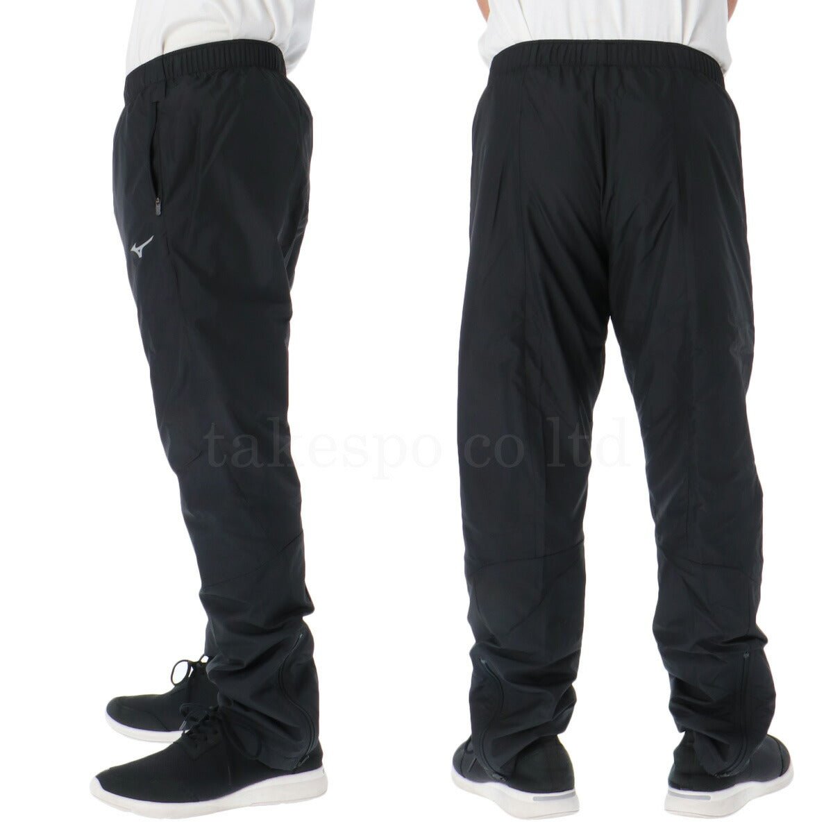 ミズノ ブレスサーモ ウインドブレーカー 上下 セットアップ メンズ ブランド Mizuno 裏起毛 トリコット フルジップ グラフィック 保温 はっ水 撥水 防風 黒 白 発熱 32MEC541 あす楽 3ds SALE セール 上下セット 大きいサイズ 有 スポーツウェア トレーニングウェア スポーツ おしゃれ - 【公式】限定ジャージのタケスポ（Limited jersey takespo）