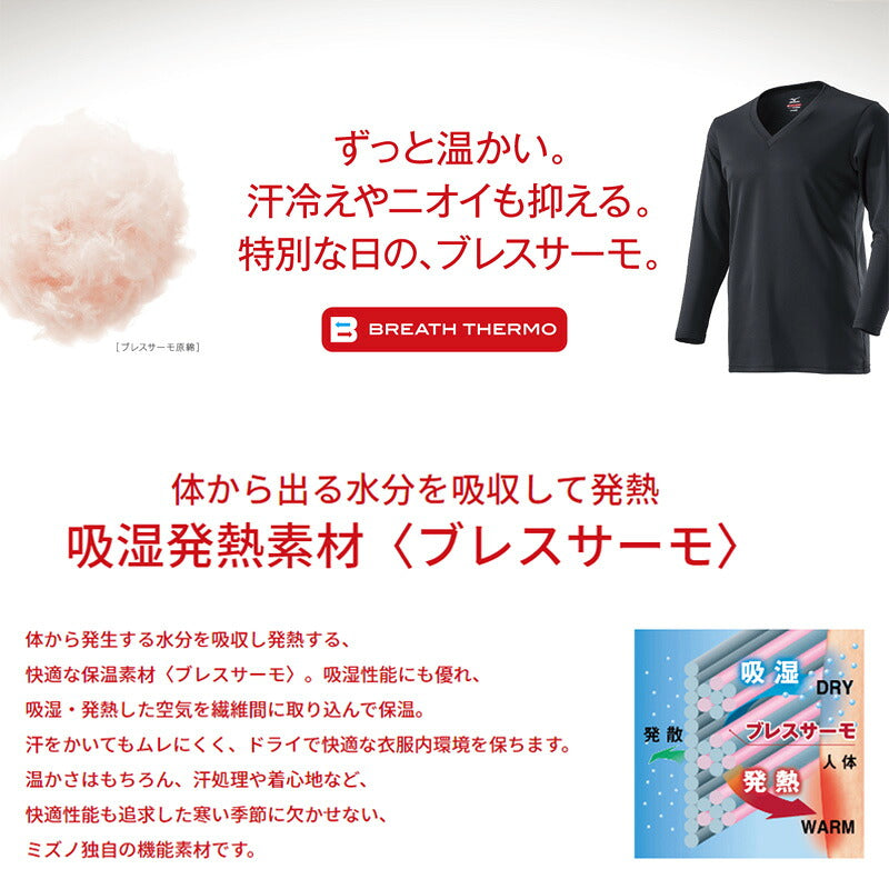 ミズノ ブレスサーモ MCライン ウインドジャケット メンズ ブランド Mizuno 中綿入り はっ水 撥水 防風 発熱 フルジップ 黒 白 32MED630 ブラック ホワイト ネイビー 大きいサイズ 有 スポーツウェア