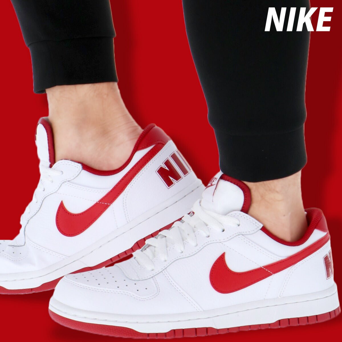 ナイキ ビッグナイキ シューズ メンズ ブランド スニーカー NIKE ビッグ LOW ビッグロー ローカット レザー 革 355152150 あす楽 白 ホワイト 新作 大きいサイズ 有 スポーツ おしゃれ - 【公式】限定ジャージのタケスポ（Limited jersey takespo）
