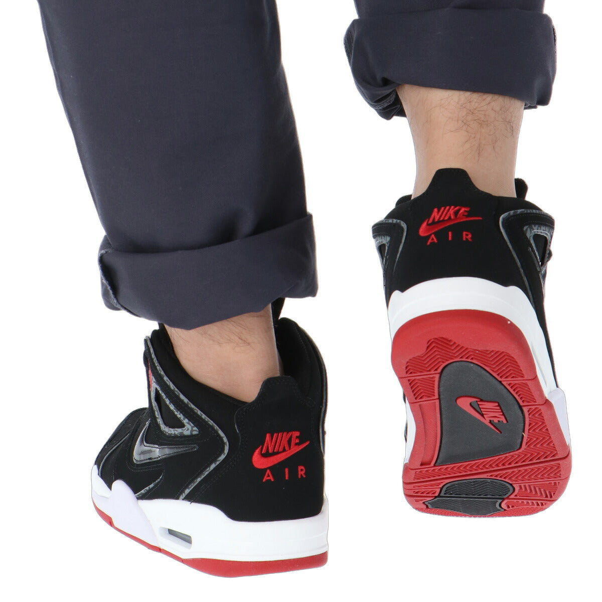 ナイキ エア フライト ファルコン シューズ メンズ ブランド スニーカー NIKE ハイカット 合革 397204061 黒 ブラック 大きいサイズ 有 スポーツ おしゃれ