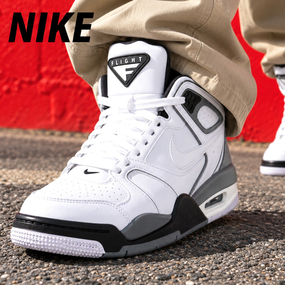 ナイキ エア フライト ファルコン シューズ メンズ ブランド スニーカー NIKE ハイカット 合革 397204102 白 ホワイト 大きいサイズ 有 スポーツ おしゃれ