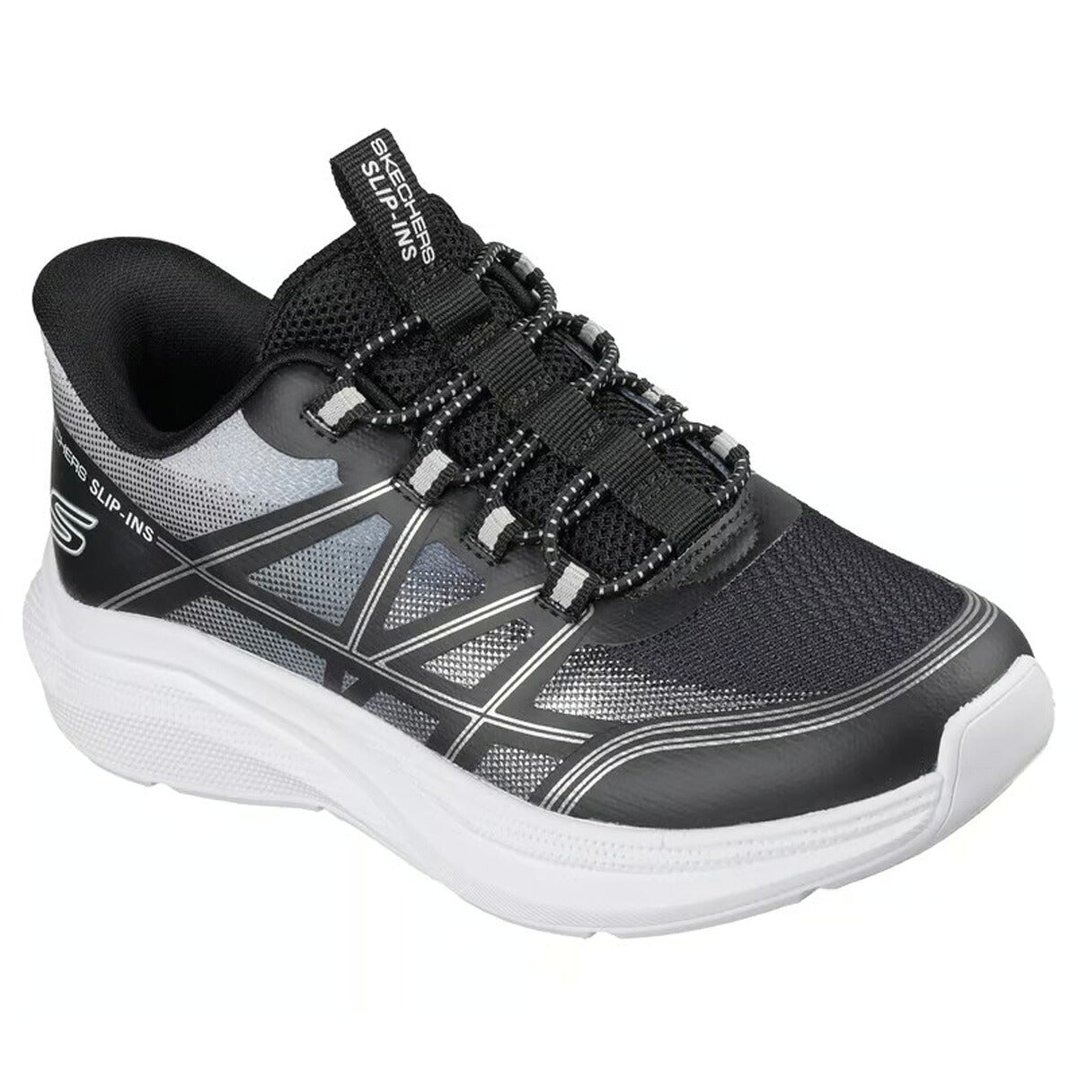 スケッチャーズ スリップインズ マイクロスペック ベロシティ グリッドシフト シューズ ジュニア ブランド スニーカー SKECHERS スリッポン 靴 くつ 手を使わず履ける 履きやすい ハンズフリー ゴムひも