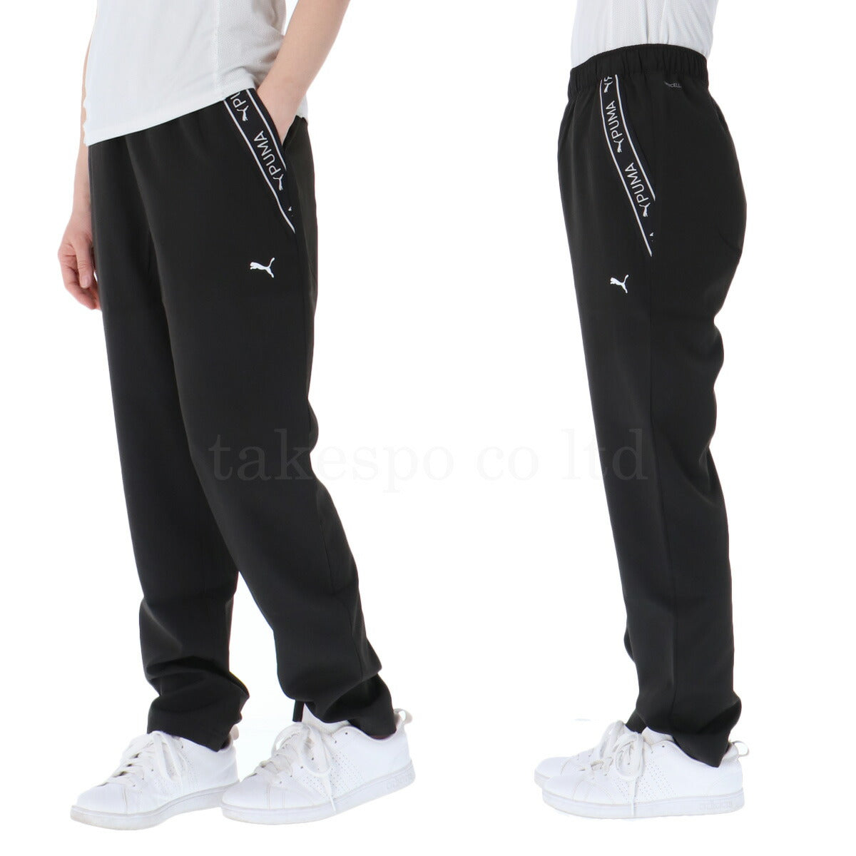プーマ 薄手 ジャージ 上下 レディース TAD CLOTH ブラック ホワイト 527028