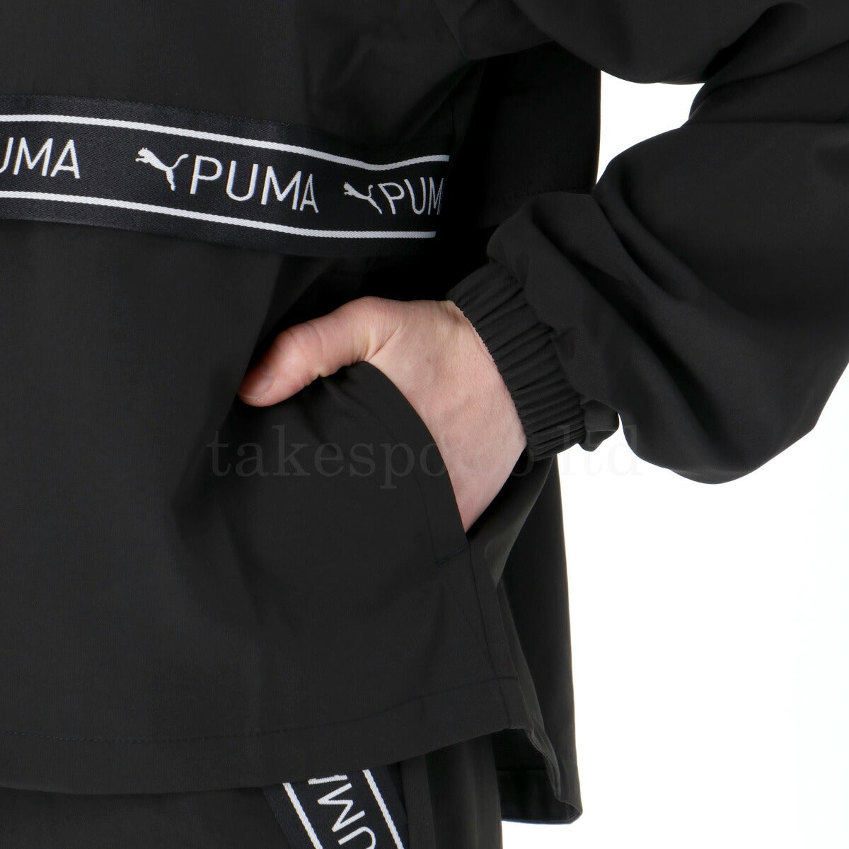 プーマ 薄手 ジャージ 上下 レディース TAD CLOTH ブラック ホワイト 527028
