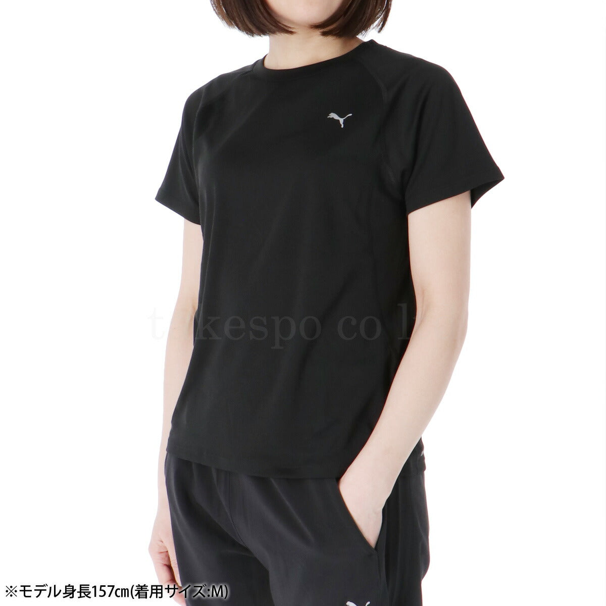 プーマ Tシャツ レディース ラン ヴェロシティ ブラック パープル 527258