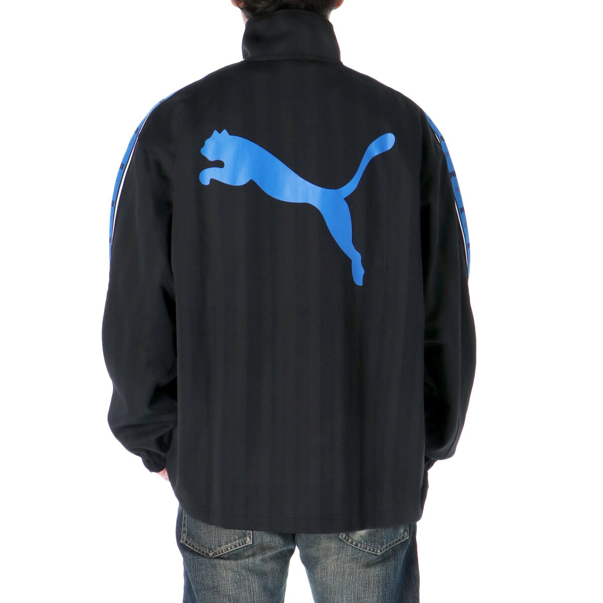 プーマ ジャージジャケット SHADOW STRIPE メンズ ブランド トラックジャケット PUMA フルジップ ゆったり プージャー 527754 ブラック ネイビー 新作 大きいサイズ