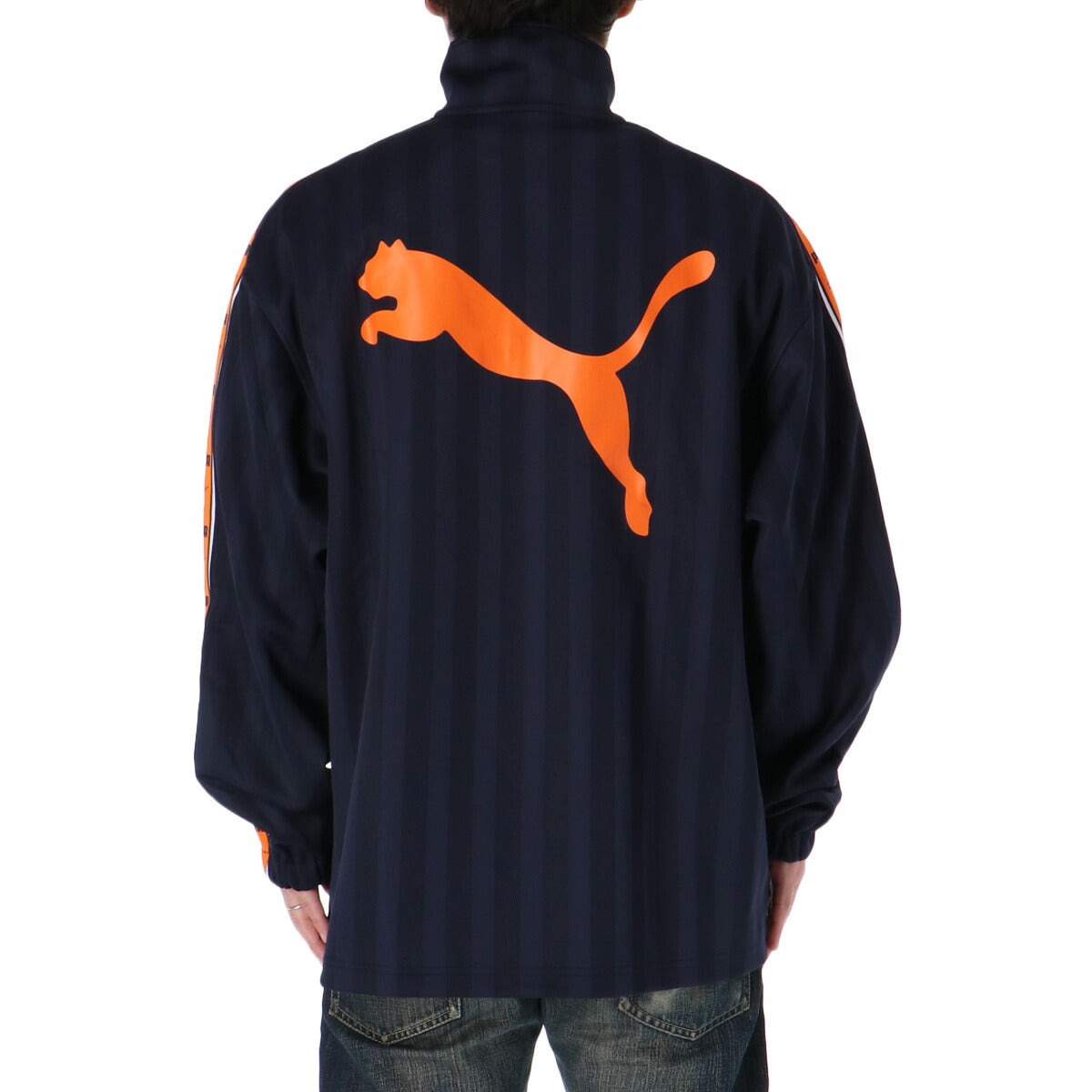 プーマ ジャージジャケット SHADOW STRIPE メンズ ブランド トラックジャケット PUMA フルジップ ゆったり プージャー 527754 ブラック ネイビー 新作 大きいサイズ