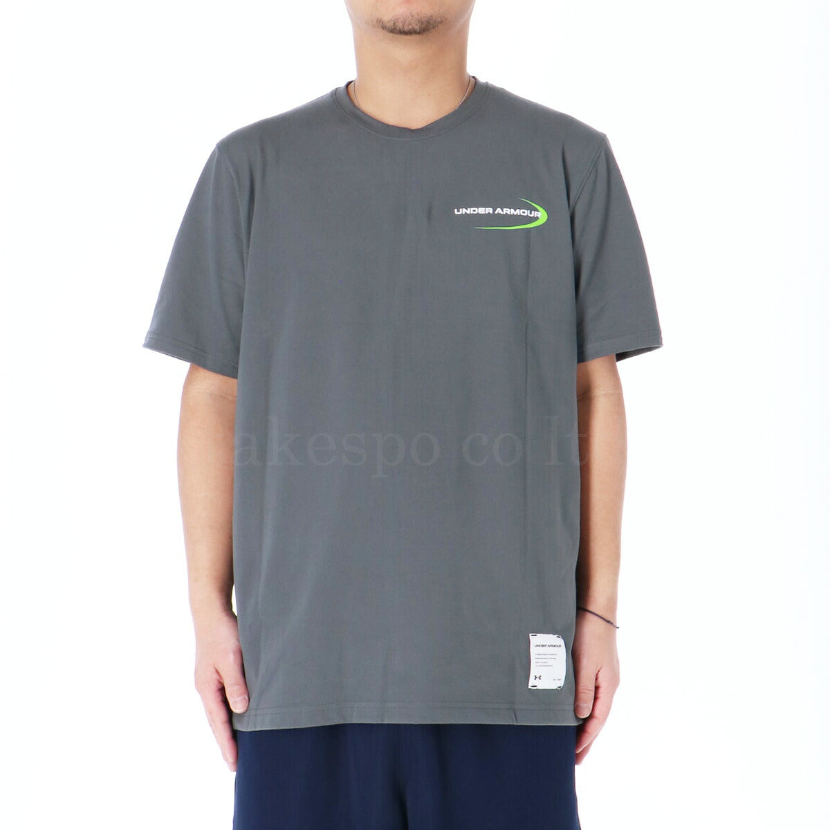 アンダーアーマー Tシャツ メンズ モチベート グラフィック グレー ホワイト 6001513