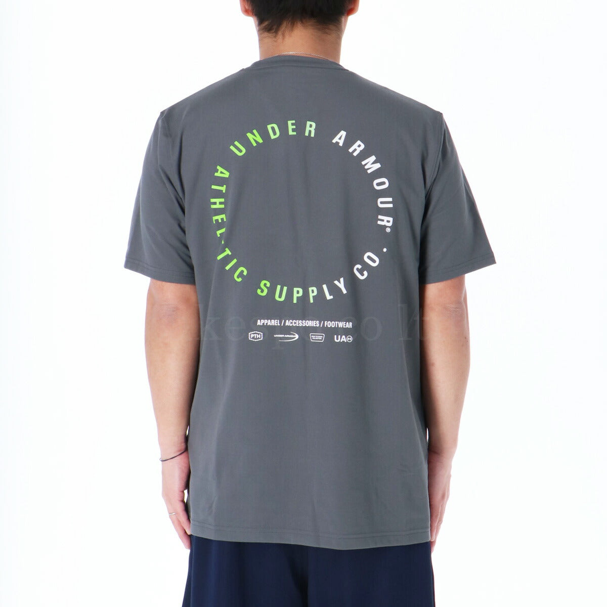 アンダーアーマー Tシャツ メンズ モチベート グラフィック グレー ホワイト 6001513