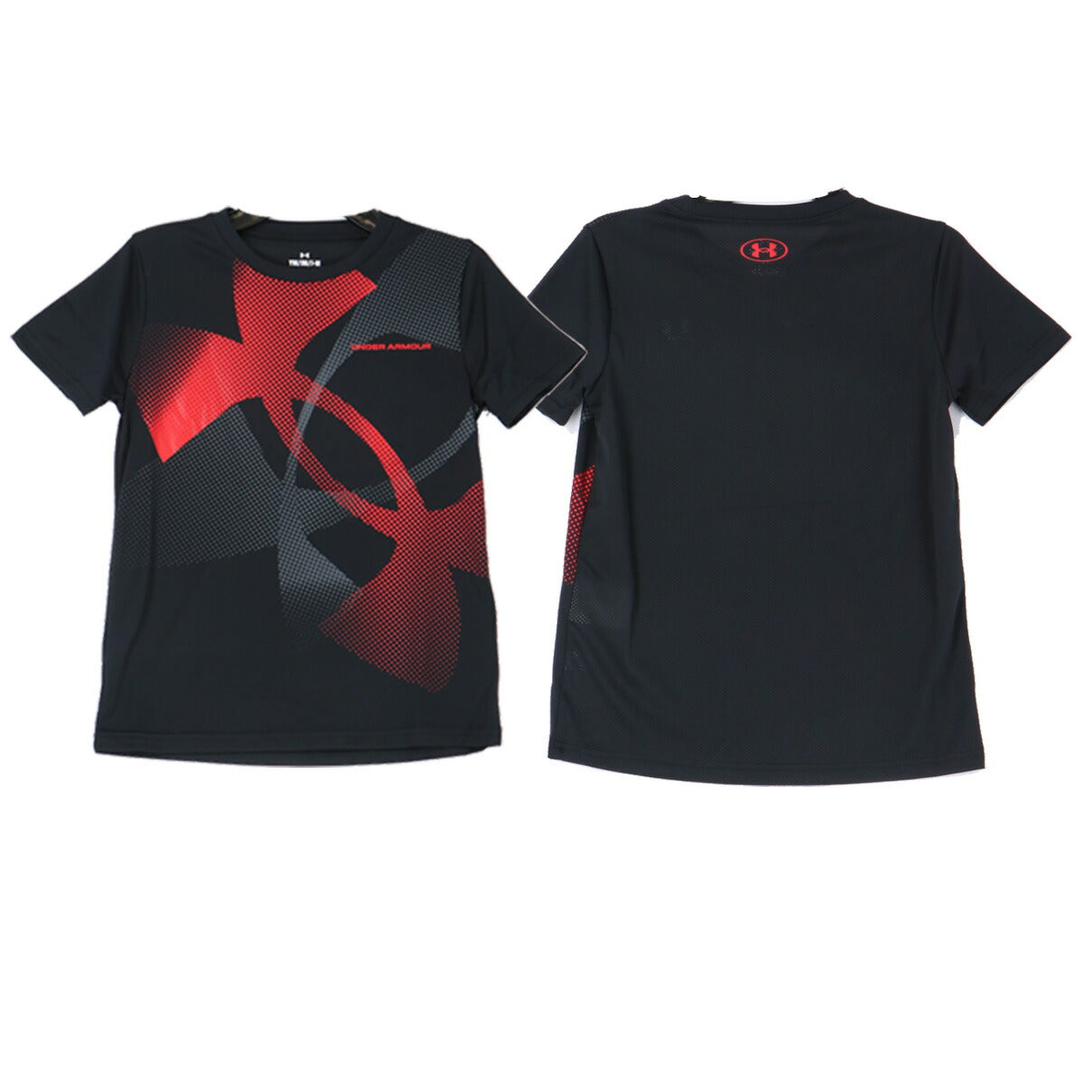 アンダーアーマー Tシャツ ハーフパンツ 上下 ジュニア テック ブルー ブラック ホワイト 6012492