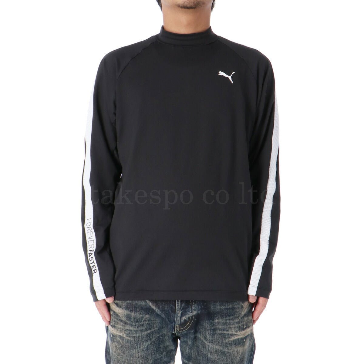 ロンT 長袖Tシャツ メンズ ブランド プーマ スポーツ Tシャツ ロンティー ロングTシャツ 長袖 PUMA プーマフォワードコレクション ゴルフ モックネック 吸汗 速乾 発熱 ストレッチ ゴルフウェア 秋 冬 サイドライン 630427 あす楽 新作 大きいサイズ 有 プラクティスシャツ プラシャツ スポーツウェア トレーニングウェア おしゃれ - 【公式】限定ジャージのタケスポ（Limited jersey takespo）