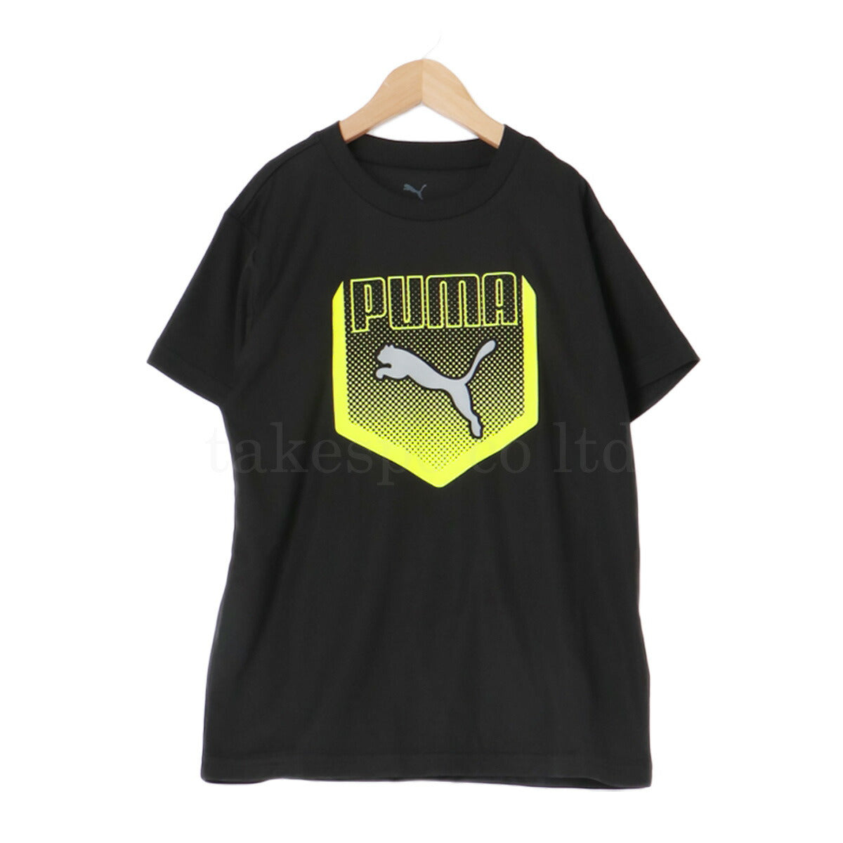 プーマ Tシャツ ハーフパンツ 上下 ジュニア アクティブ スポーツ ブラック イエロー 686981