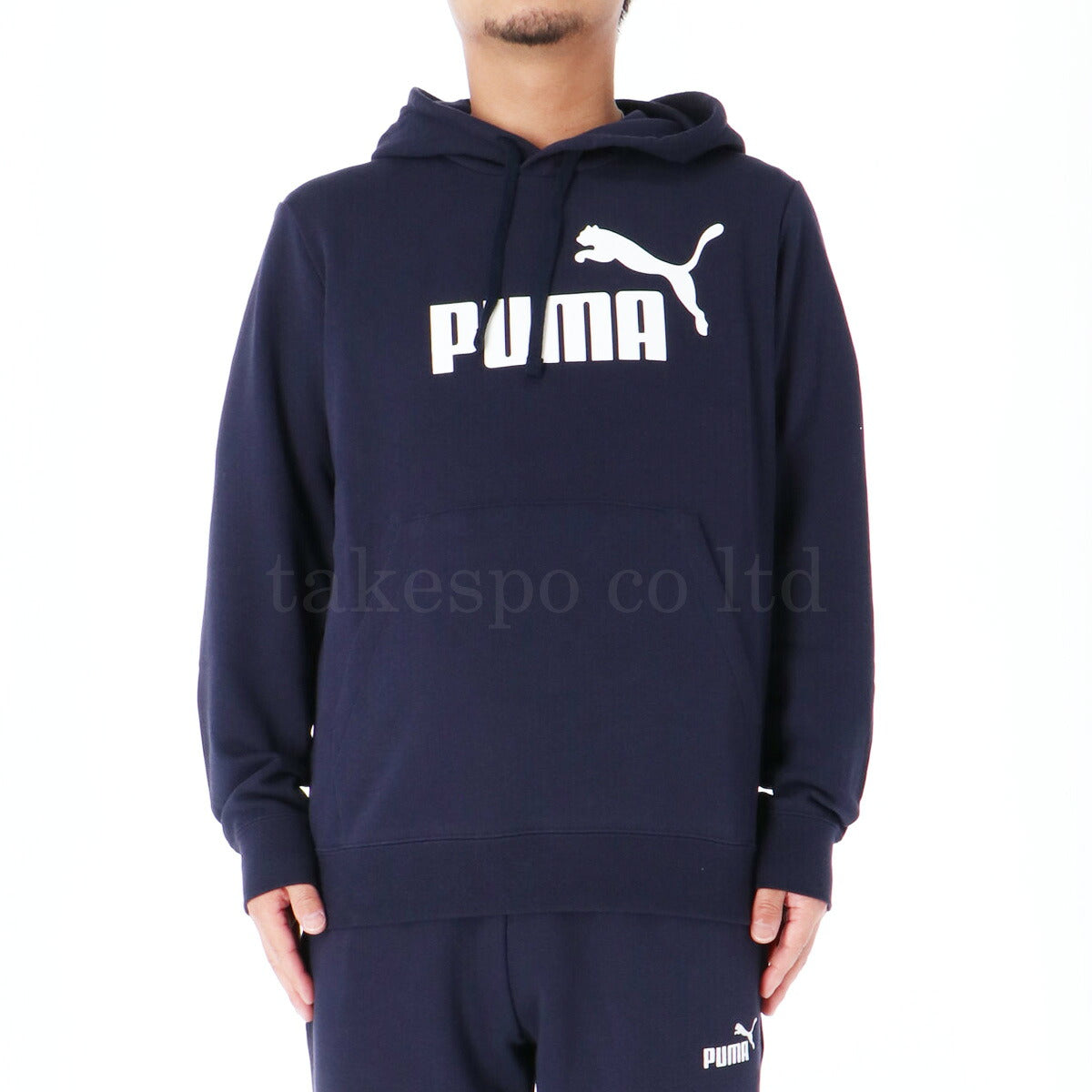 プーマ エッセンシャル ESS スウェット 上下 セットアップ メンズ ブランド PUMA フード付き フーディ 裏毛 687555 ブラック グレー ネイビー 新作 上下セット 大きいサイズ 有 スポーツウェア