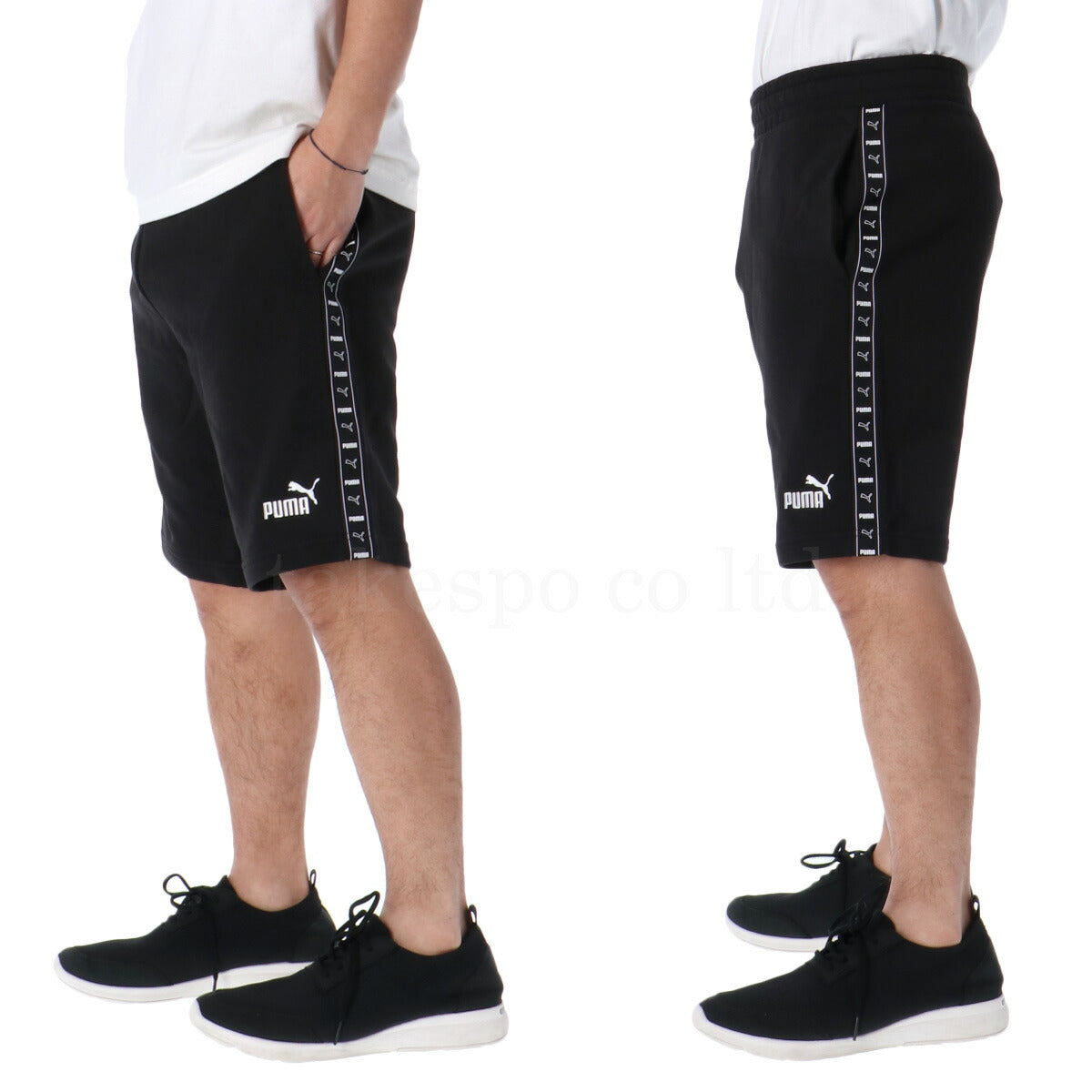プーマ Tシャツ ハーフパンツ 上下 メンズ エッセンシャルズ ESS ブラック ホワイト ネイビー 687695