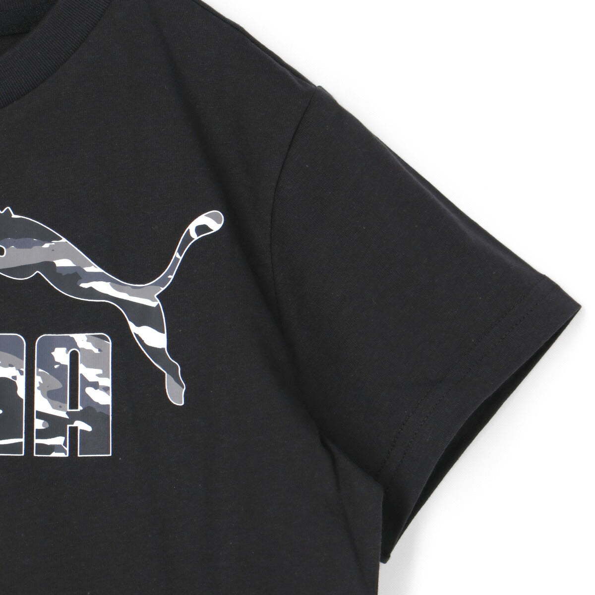 プーマ Tシャツ ハーフパンツ 上下 ジュニア ESS カモ ブラック ホワイト 687816