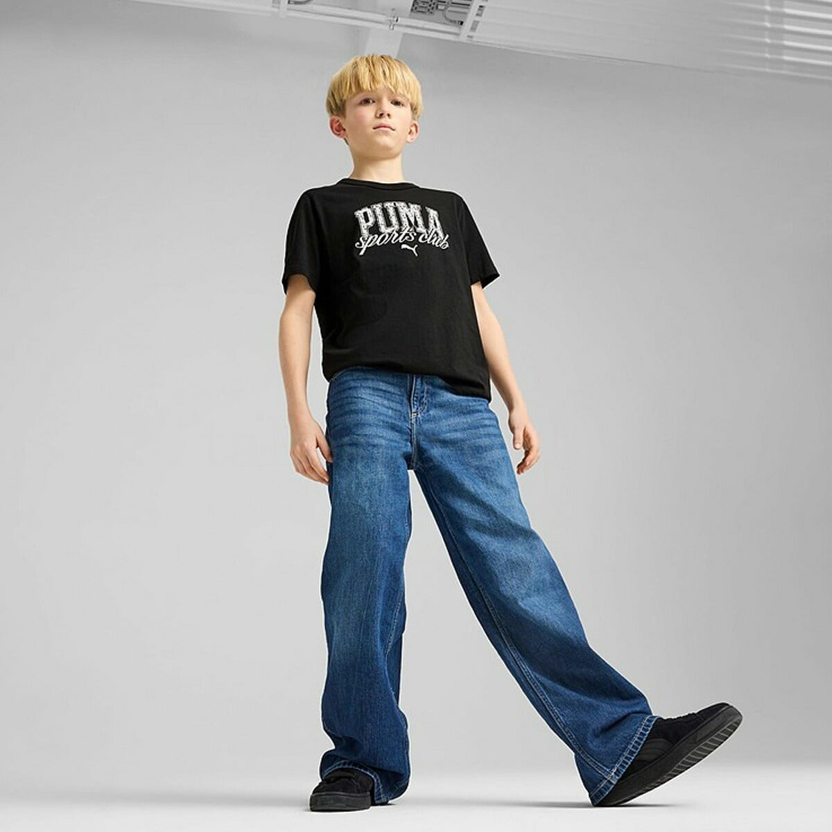 プーマ Tシャツ ジュニア クラス ブラック ネイビー 687824