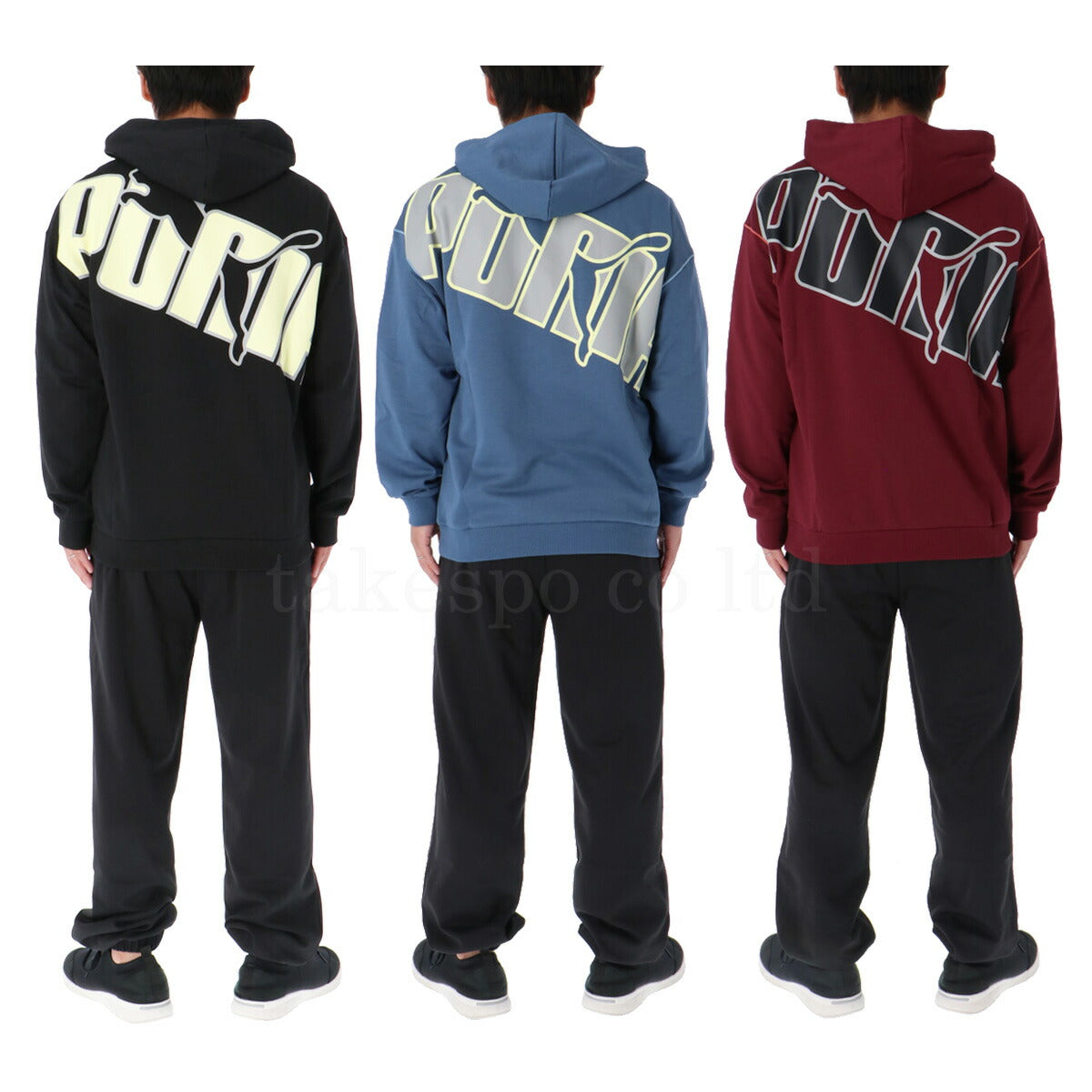 プーマ スウェット 上下 メンズ エッセンシャルズ ブラック ネイビー レッド 690123