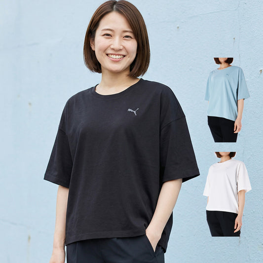 プーマ Tシャツ レディース ELEVATED ブラック ホワイト ブルー 693770