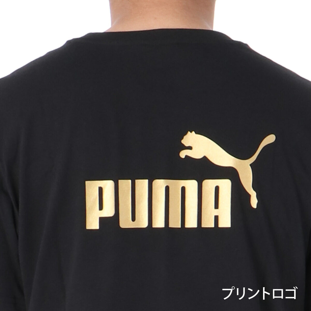 プーマ 半袖 Tシャツ メンズ ブランド PUMA バックプリント付き コットン100 綿100 黒 694448 ブラック 大きいサイズ 有 スポーツウェア トレーニングウェア スポーツ おしゃれ