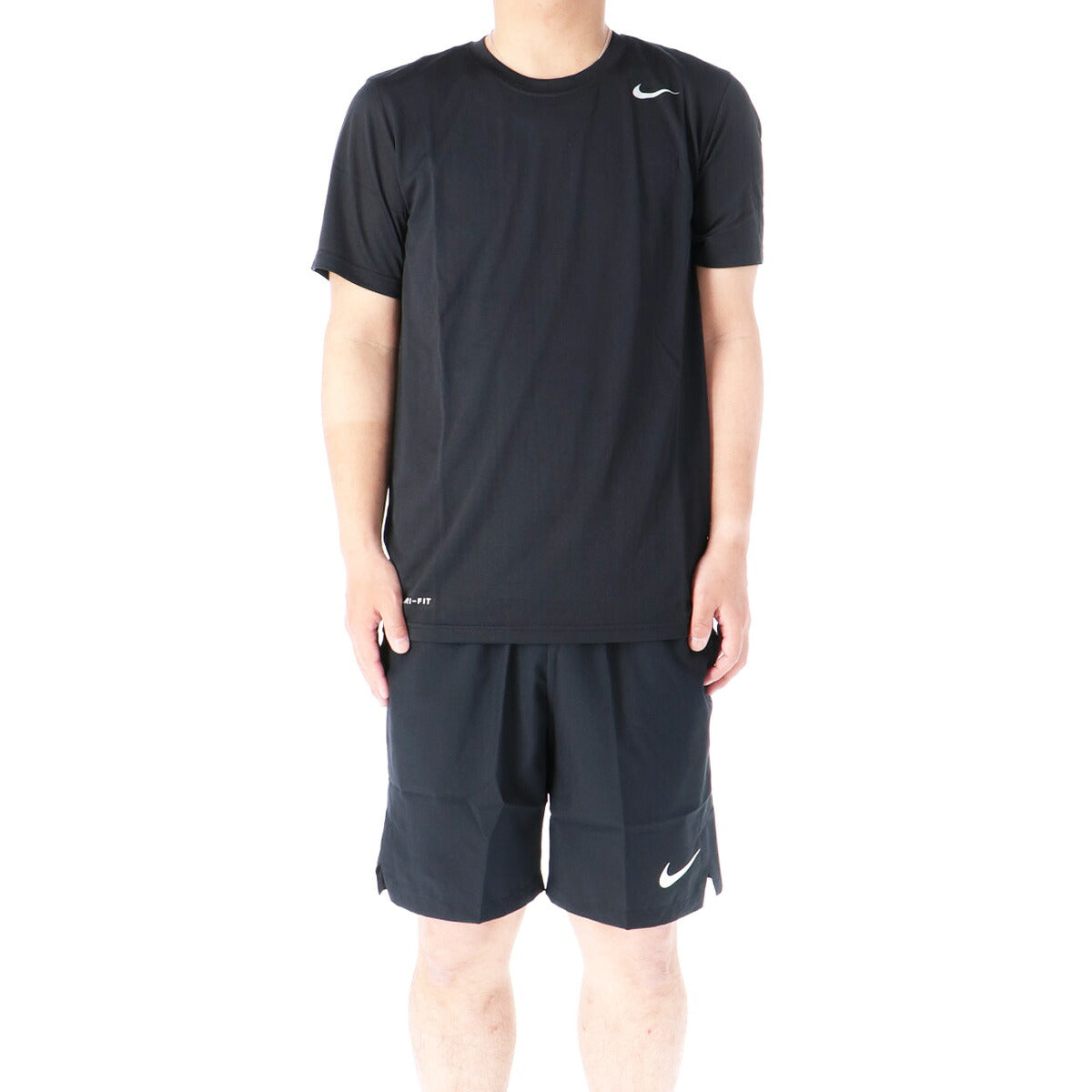 ナイキ Tシャツ ハーフパンツ 上下 メンズ DRI-FIT レジェンド 黒 ブラック 718834