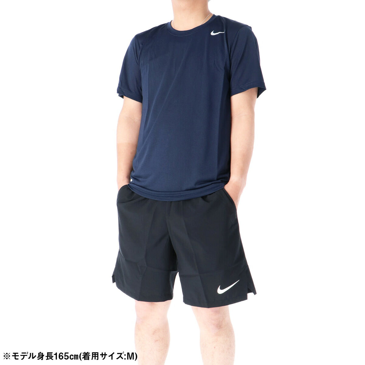 ナイキ Tシャツ ハーフパンツ 上下 メンズ DRI-FIT レジェンド 紺 ネイビー 718834