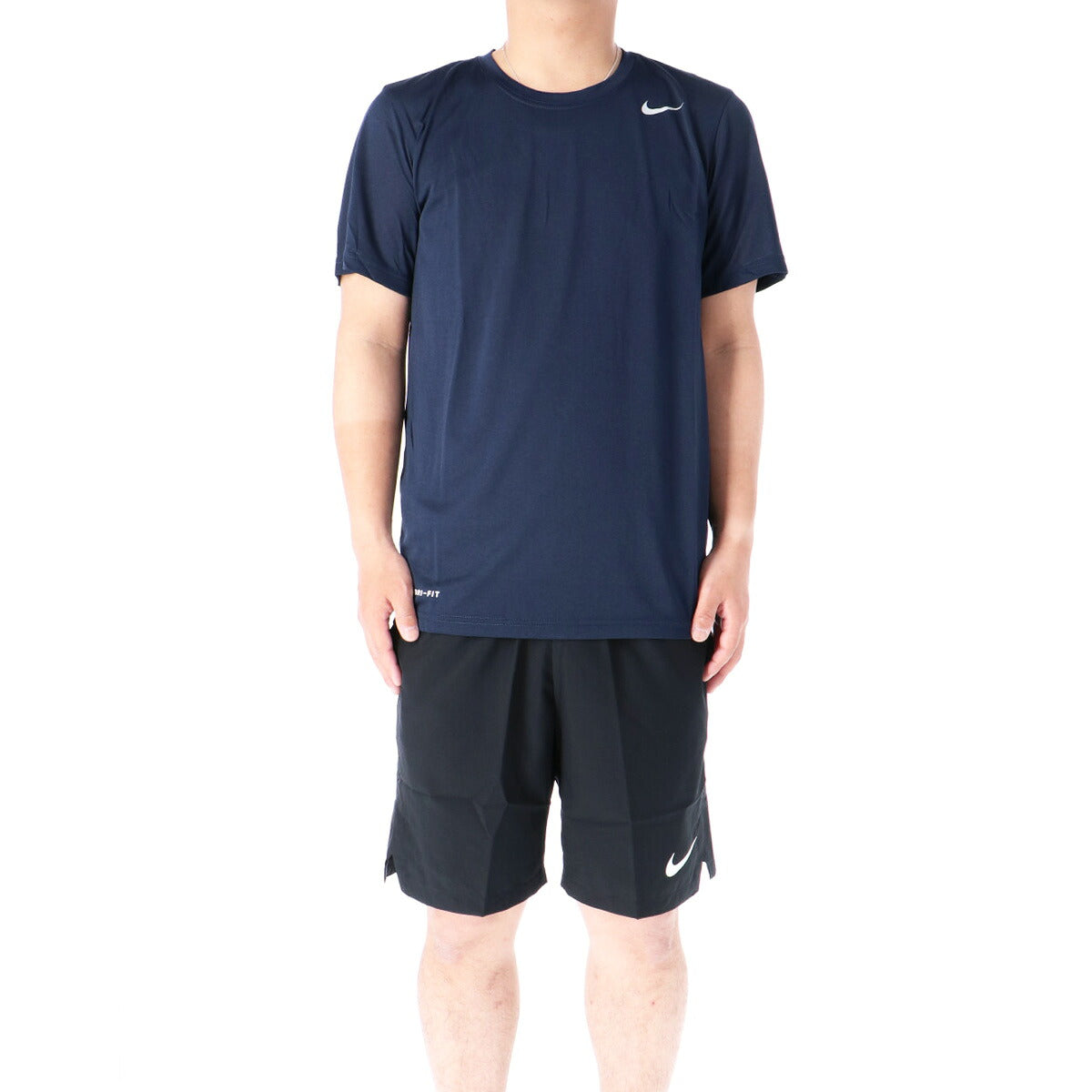 ナイキ Tシャツ ハーフパンツ 上下 メンズ DRI-FIT レジェンド 紺 ネイビー 718834