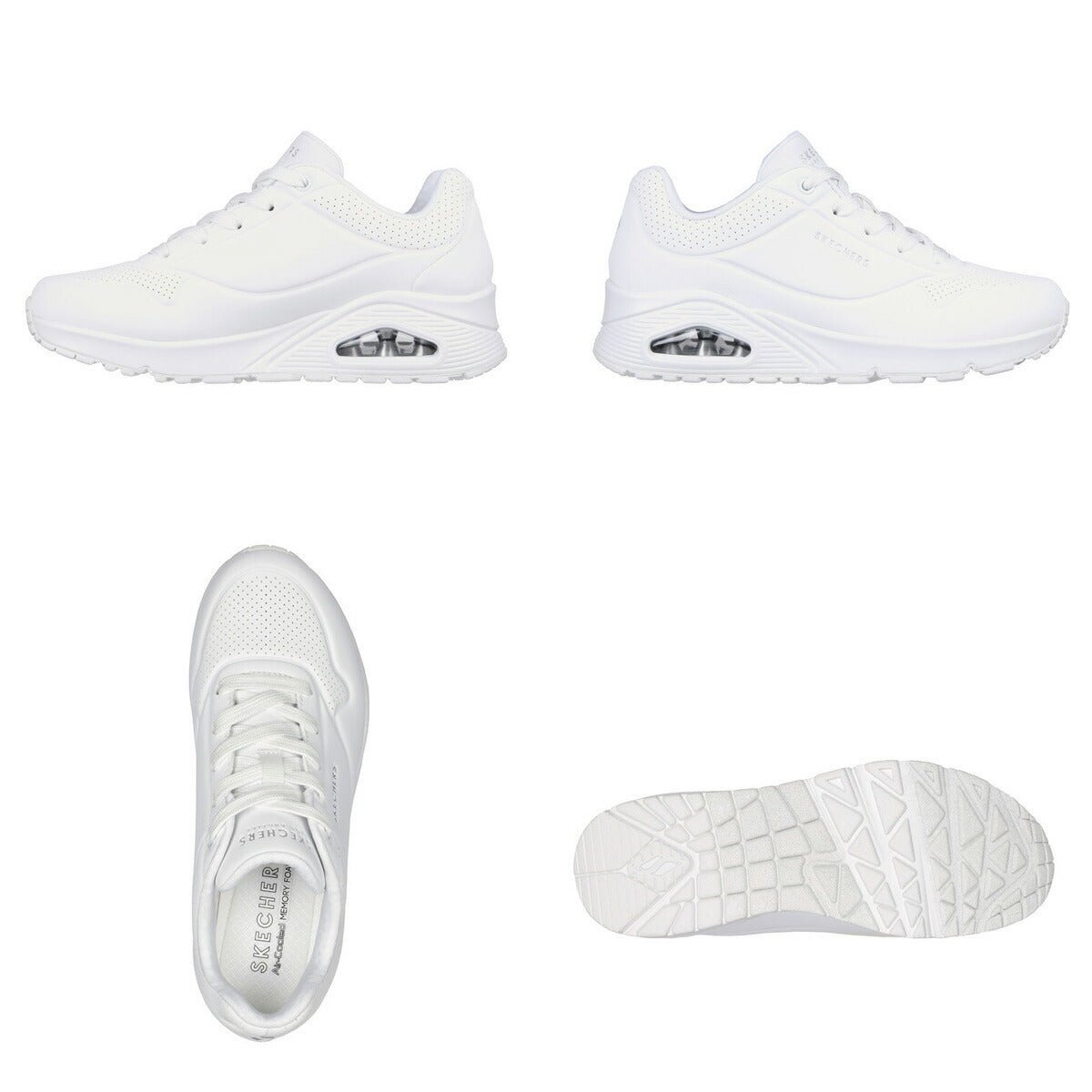 スケッチャーズ ウノ スタンド オン エア シューズ レディース ブランド SKECHERS カジュアル ウォーキング ウェッジフィット 厚底 ローカット クッション エアクッション スニーカー レザー 合皮 73690 あす楽 3ds SALE セール かわいい 大きいサイズ 有 スポーツ おしゃれ - 【公式】限定ジャージのタケスポ（Limited jersey takespo）