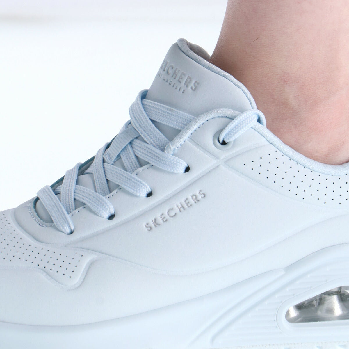 スケッチャーズ シューズ レディース ウノ スタンド オン エア ブルー ブラック ホワイト 73690