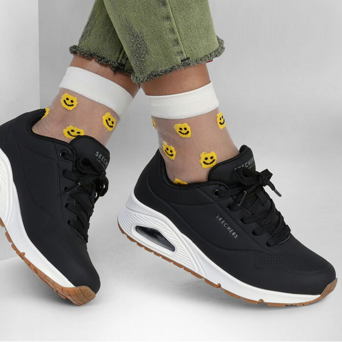 スケッチャーズ ウノ スタンド オン エア シューズ レディース ブランド SKECHERS カジュアル ウォーキング ウェッジフィット 厚底 ローカット クッション エアクッション スニーカー レザー 合皮 73690 あす楽 3ds SALE セール かわいい 大きいサイズ 有 スポーツ おしゃれ - 【公式】限定ジャージのタケスポ（Limited jersey takespo）