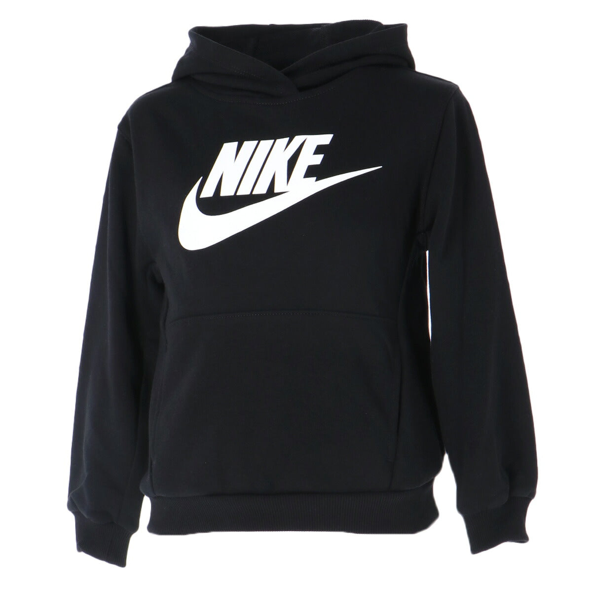ナイキ パーカー スウェット フーディ スウェットパーカー ジュニア ブランド プルオーバー NIKE フード付き 裏毛 スエット 綿混 4才 5才 6才 7才 86L095 023 黒 ブラック 男 女の子 キッズ スポーツウェア
