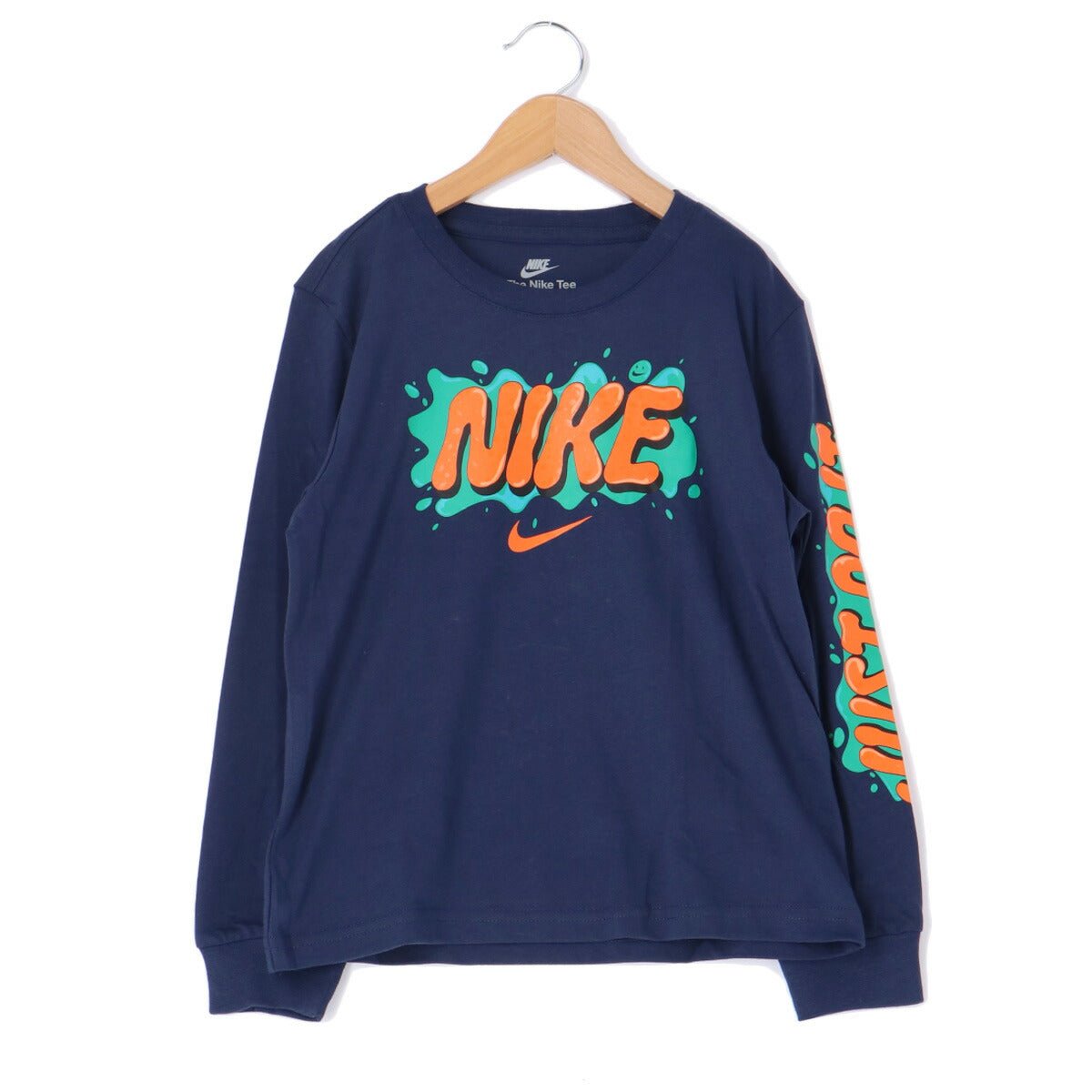 ロンT 長袖Tシャツ キッズ ナイキ スポーツ ブランド Tシャツ ロンティー ロングTシャツ ジュニア 長袖 NIKE ロンティ 86N331 紺 ネイビー 新作 男 女の子 男の子 スポーツウェア トレーニングウェア おしゃれ - 【公式】限定ジャージのタケスポ（Limited jersey takespo）