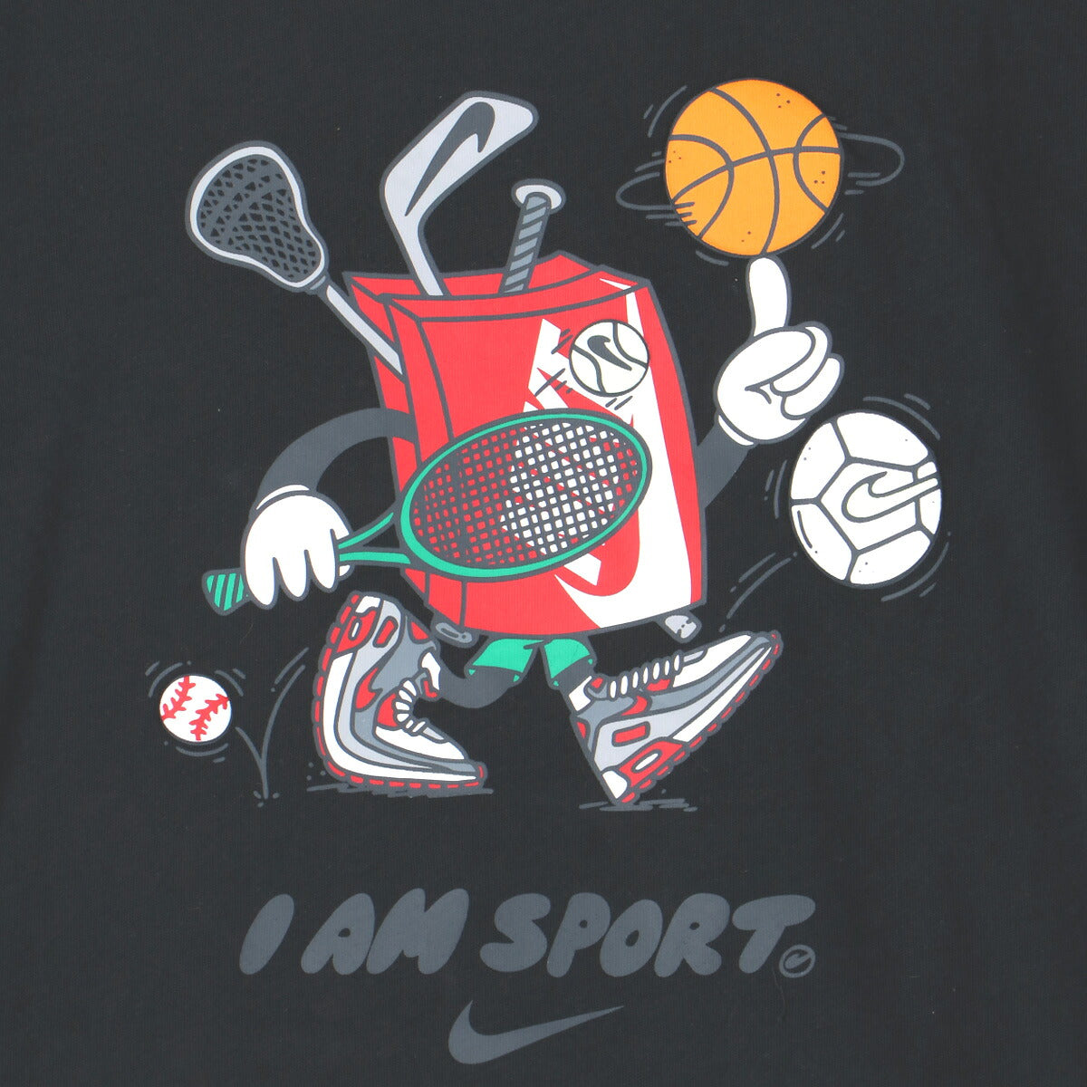 ナイキ Tシャツ ジュニア 黒 ブラック 86N819