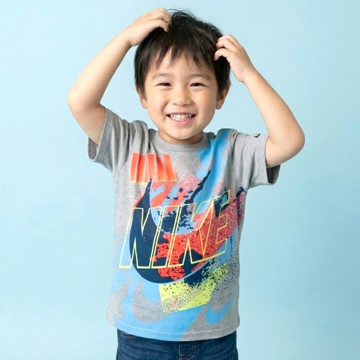 ナイキ Tシャツ ジュニア 灰色 グレー 86N831