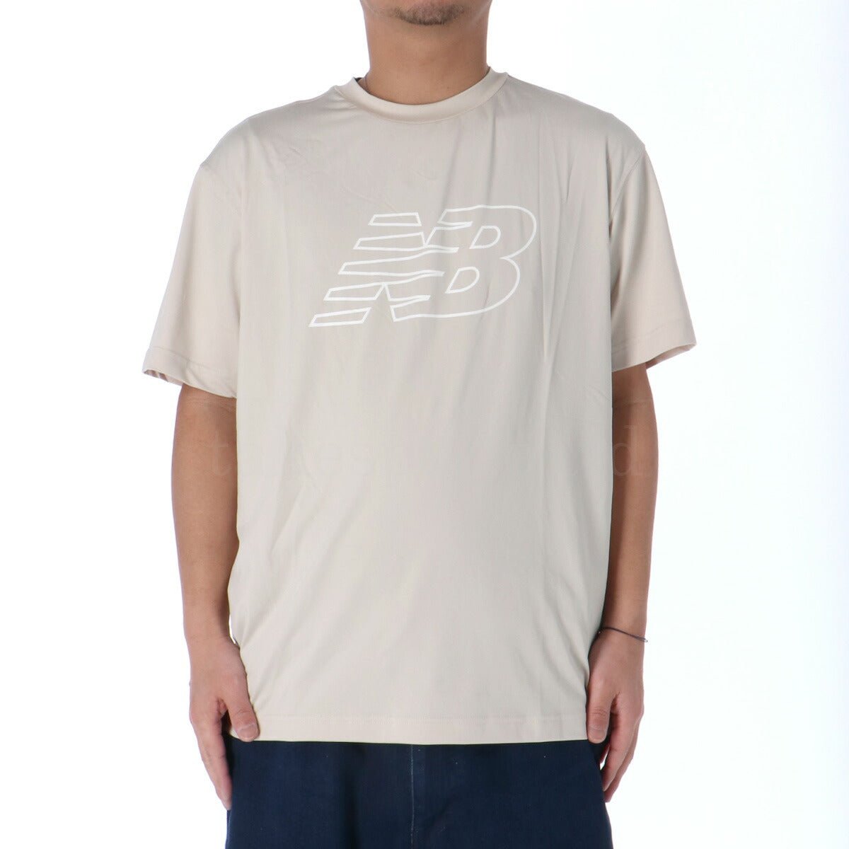 ニューバランス 半袖 吸汗 速乾 フライングロゴ Tシャツ メンズ ブランド newbalance 薄手 ドライ ロゴ AMT51510 TWF 3ds 薄茶色 ベージュ SALE セール 大きいサイズ 有 スポーツウェア トレーニングウェア スポーツ おしゃれ - 【公式】限定ジャージのタケスポ（Limited jersey takespo）