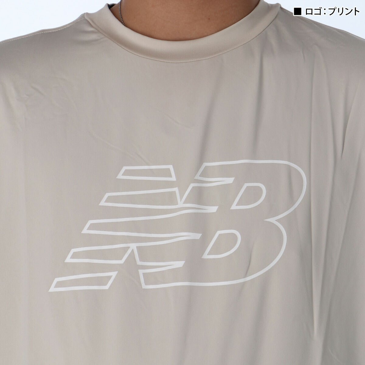 ニューバランス 半袖 吸汗 速乾 フライングロゴ Tシャツ メンズ ブランド newbalance 薄手 ドライ ロゴ AMT51510 TWF 3ds 薄茶色 ベージュ SALE セール 大きいサイズ 有 スポーツウェア トレーニングウェア スポーツ おしゃれ - 【公式】限定ジャージのタケスポ（Limited jersey takespo）