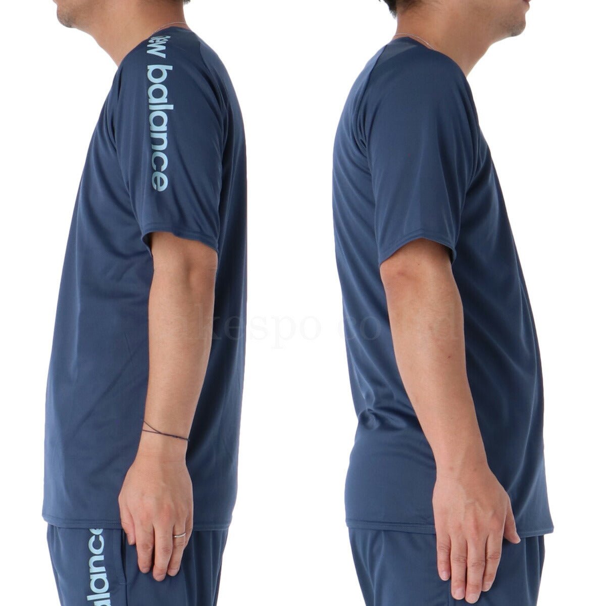 ニューバランス 半袖 吸汗 速乾 ショートスリーブ Tシャツ メンズ ブランド newbalance サイドロゴ AMT55211 VTI 3ds 紺 ネイビー 半額 大きいサイズ 有 プラクティスシャツ プラシャツ スポーツウェア トレーニングウェア ドライ スポーツ おしゃれ - 【公式】限定ジャージのタケスポ（Limited jersey takespo）