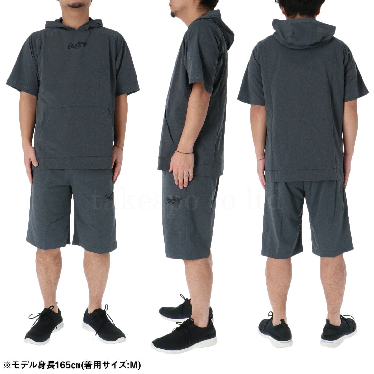 ローリングス Tシャツ ハーフパンツ 上下 メンズ ブラックレーベル BLACK LABEL ブラック ネイビー AOS12S03