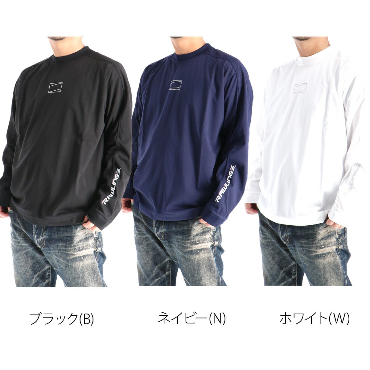 ローリングス Tシャツ メンズ ブラック ネイビー ホワイト AOS15F02