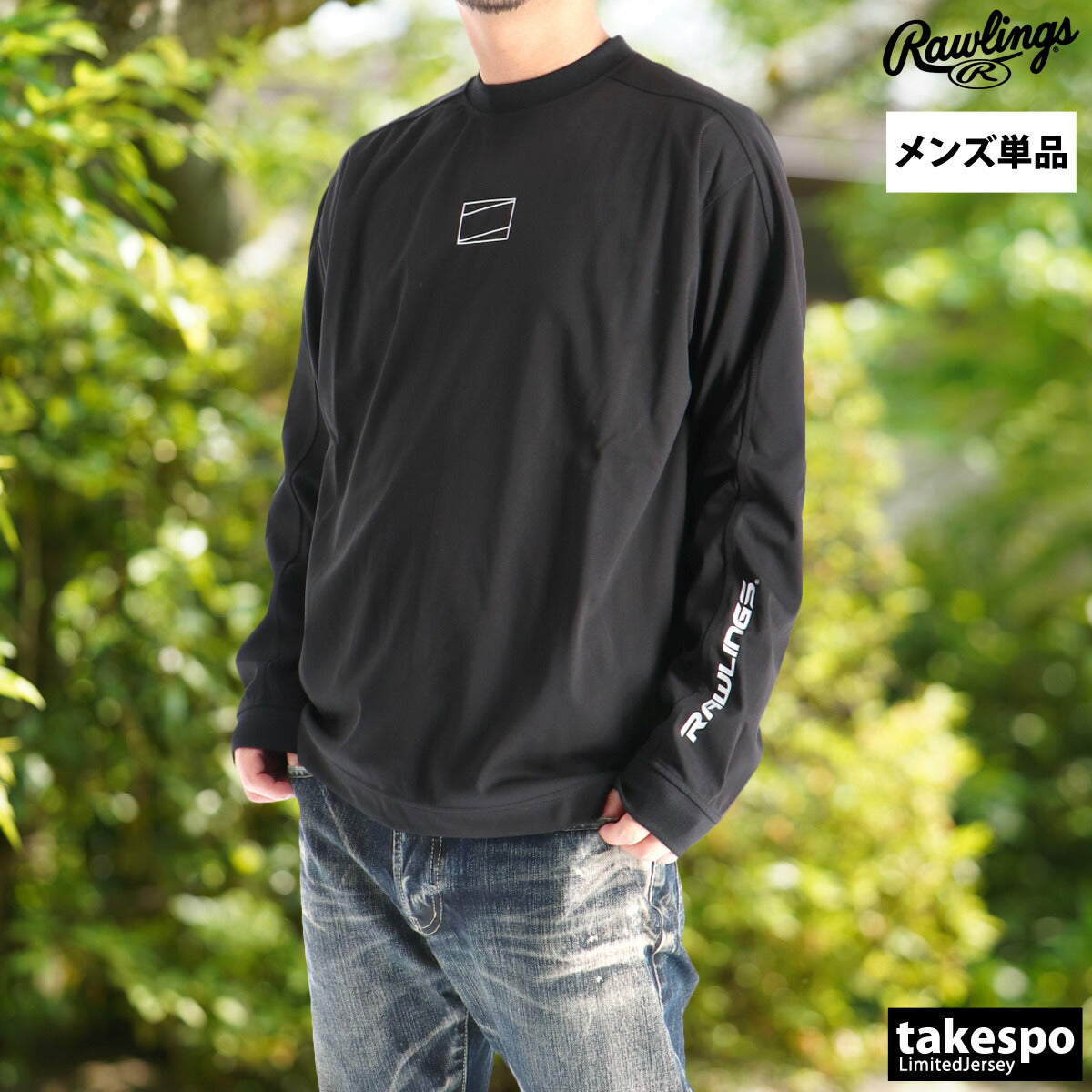 ローリングス Tシャツ メンズ ブラック ネイビー ホワイト AOS15F02