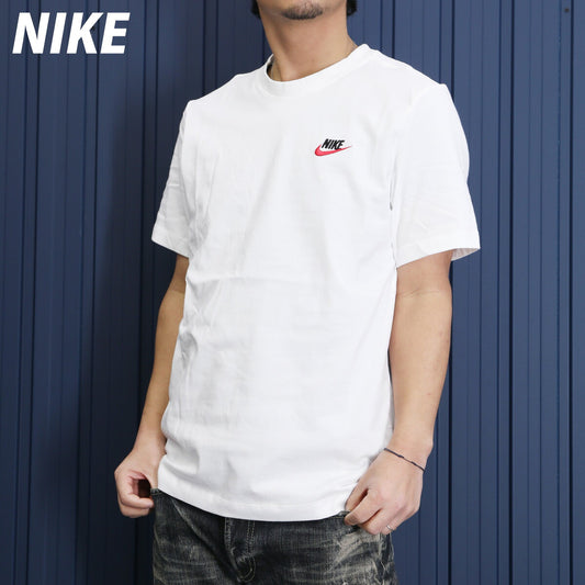 ナイキ 半袖 クラブ Tシャツ メンズ ブランド NIKE 綿T コットン100% ワンポイントロゴ AR4999 100 白 ホワイト 新作 大きいサイズ 有 スポーツウェア トレーニングウェア スポーツ おしゃれ