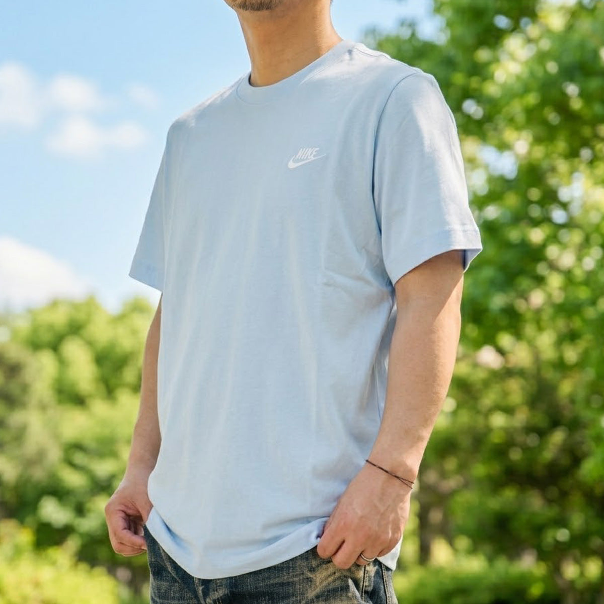 ナイキ Tシャツ メンズ クラブ 青 ブルー AR4999