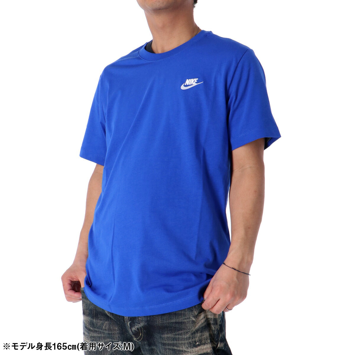 ナイキ 半袖 クラブ Tシャツ メンズ ブランド NIKE 綿T コットン100% ワンポイントロゴ AR4999 480 青 ブルー 新作 大きいサイズ 有 スポーツウェア トレーニングウェア スポーツ おしゃれ
