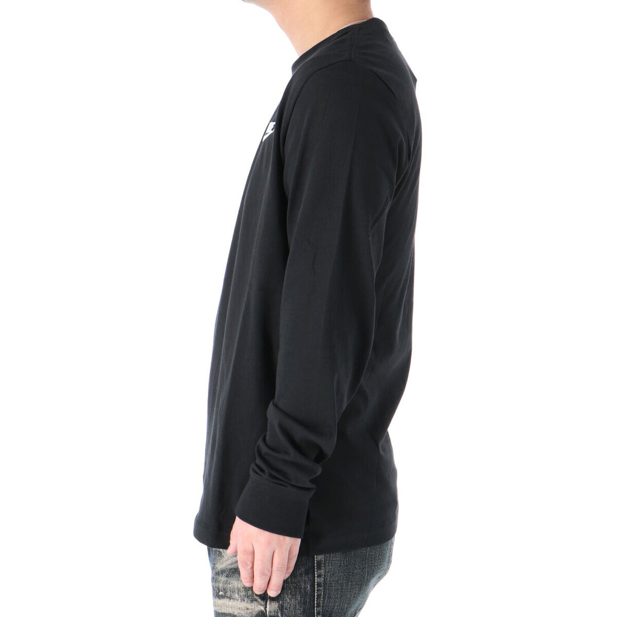 ロンT 長袖Tシャツ メンズ ブランド ナイキ スポーツ Tシャツ ロンティー ロングTシャツ 長袖 NIKE クラブ ワンポイント AR5194 黒 ブラック 新作 大きいサイズ 有 スポーツウェア